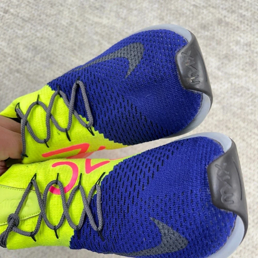 Nike‎ Air Max 270 Flyknit Men's 10.5 Blue Pink Green Volt A01023-501